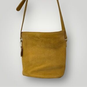 Rare COACH Nubuck Leather Shoulder Bag Bucket Camel